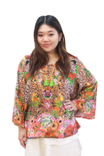Load image into Gallery viewer, Blouse with Tie Detail | Cheetah