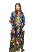 Load image into Gallery viewer, Long Silk Kaftan | Indigo