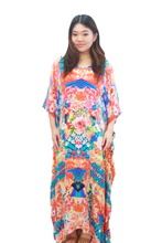 Load image into Gallery viewer, Long Silk Kaftan | Peony