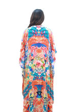 Load image into Gallery viewer, Long Silk Kaftan | Peony