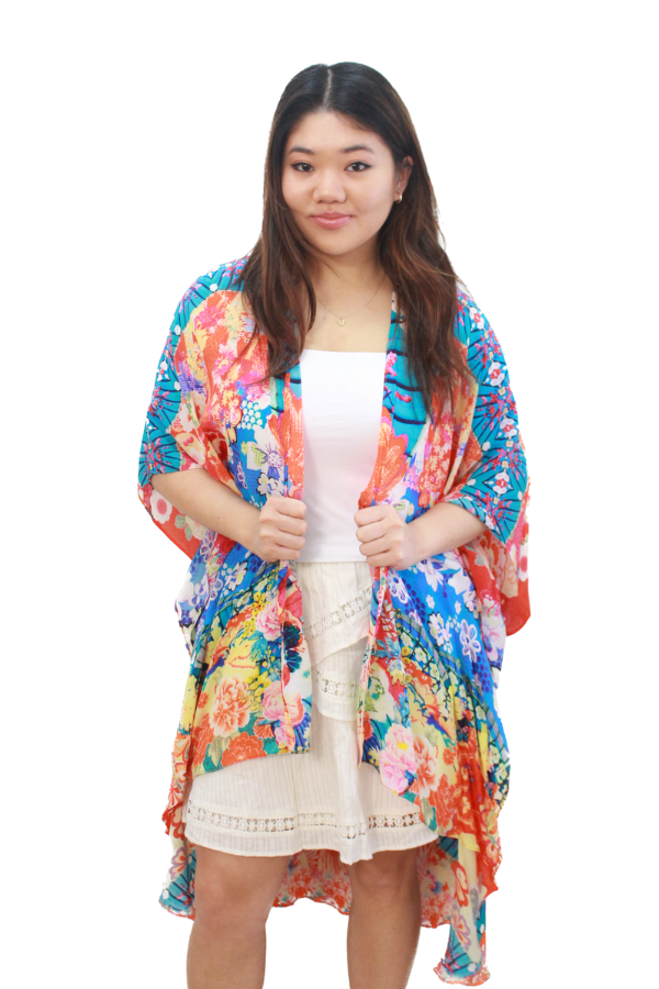 Summer Silk Cape | Peony