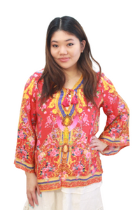 Blouse with Tie Detail | Oriental