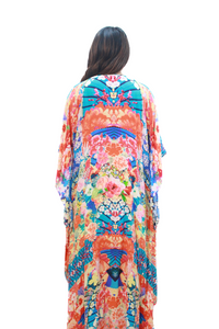 Long Silk Kaftan | Peony