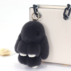 Large Rabbit | Fur Doll Keychain